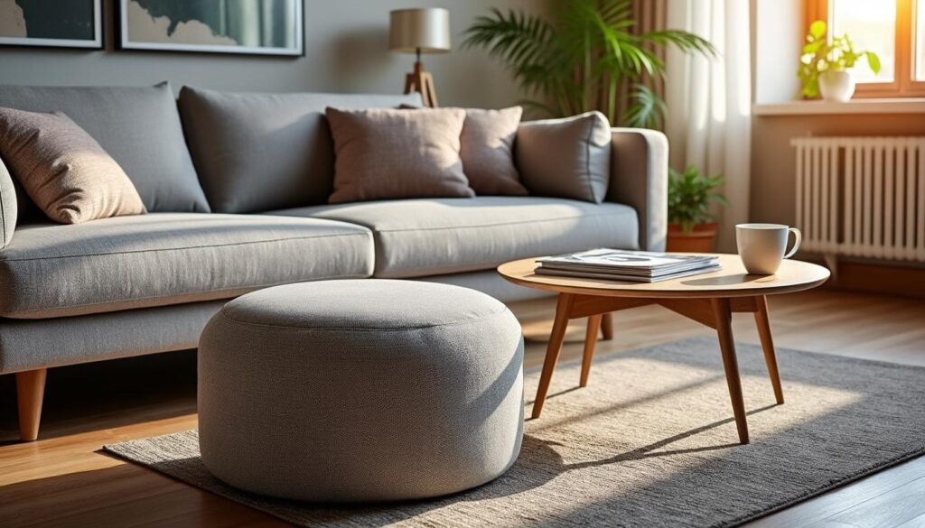 Idées pour intégrer un pouf design moderne dans le salon