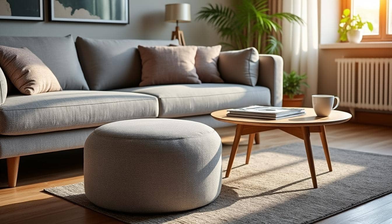 Idées pour intégrer un pouf design moderne dans le salon