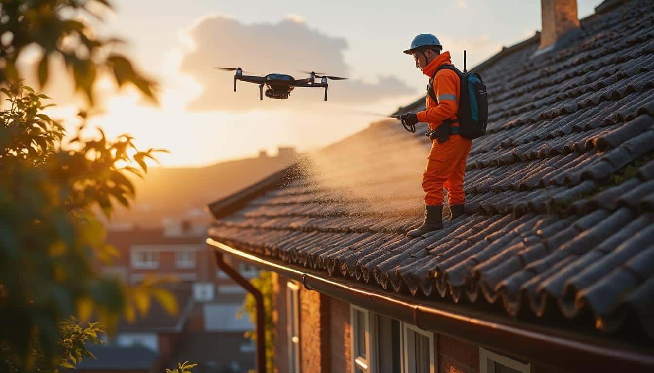 Illustration: Comprendre le fonctionnement du drone pulvérisateur pour toiture