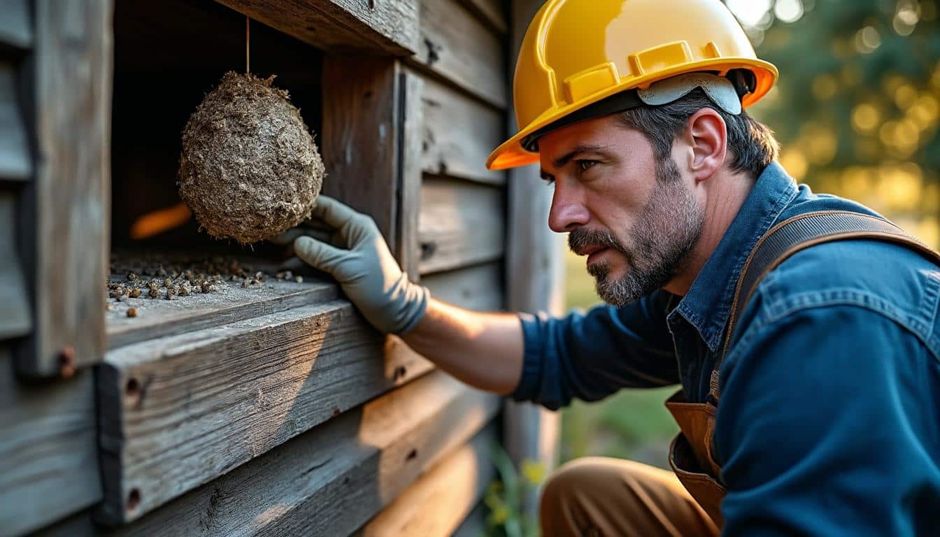 Illustration: Comment reconnaître un nid de guêpe sous la toiture de sa maison ?