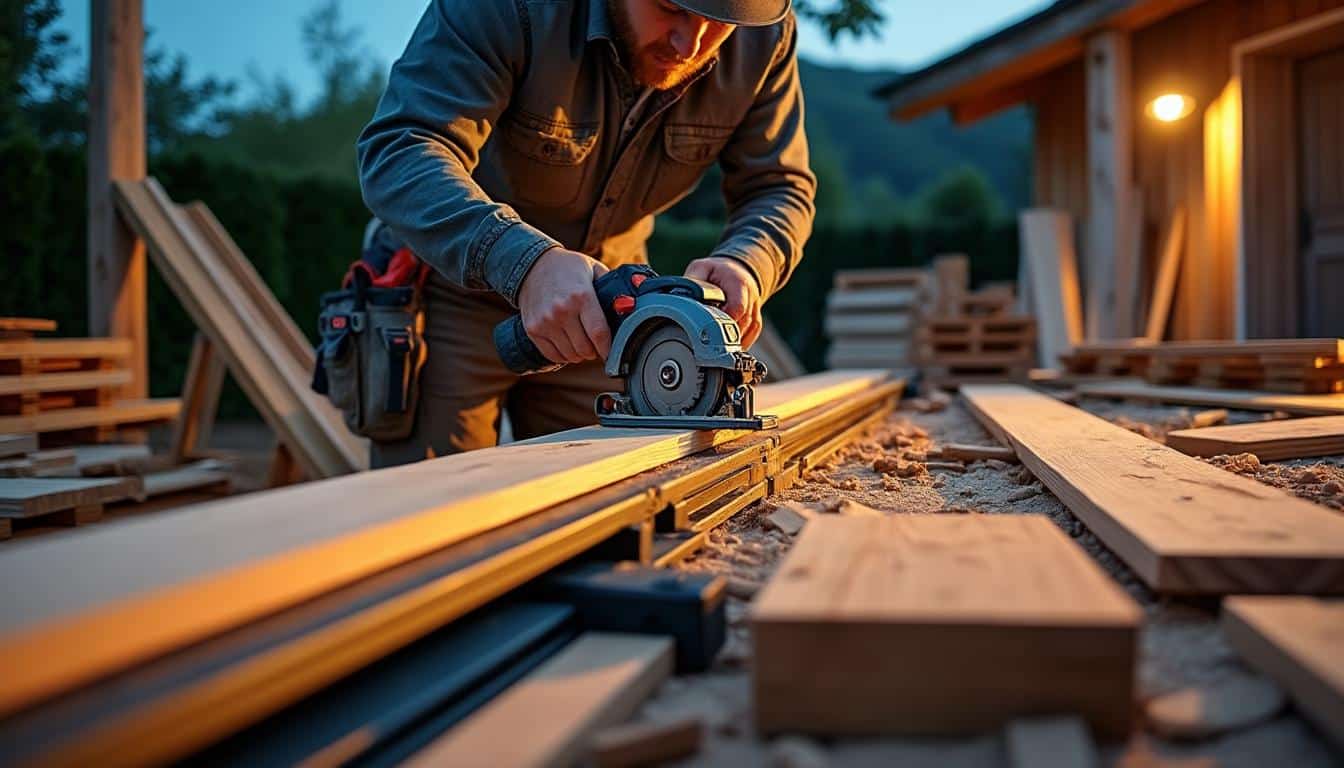 Scie circulaire Bosch 18V avec rail : précision et liberté de coupe