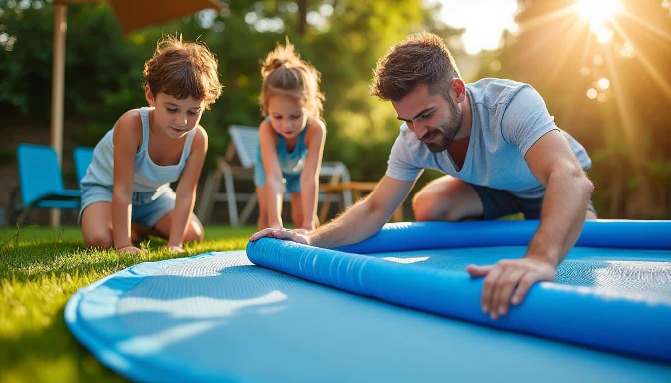 Illustration: Pourquoi opter pour un tapis de sol adapté aux piscines Intex ?