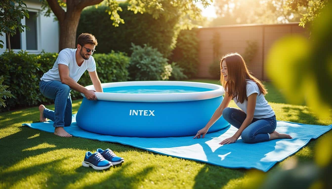 Tapis de sol pour piscine Intex : protection et confort garantis