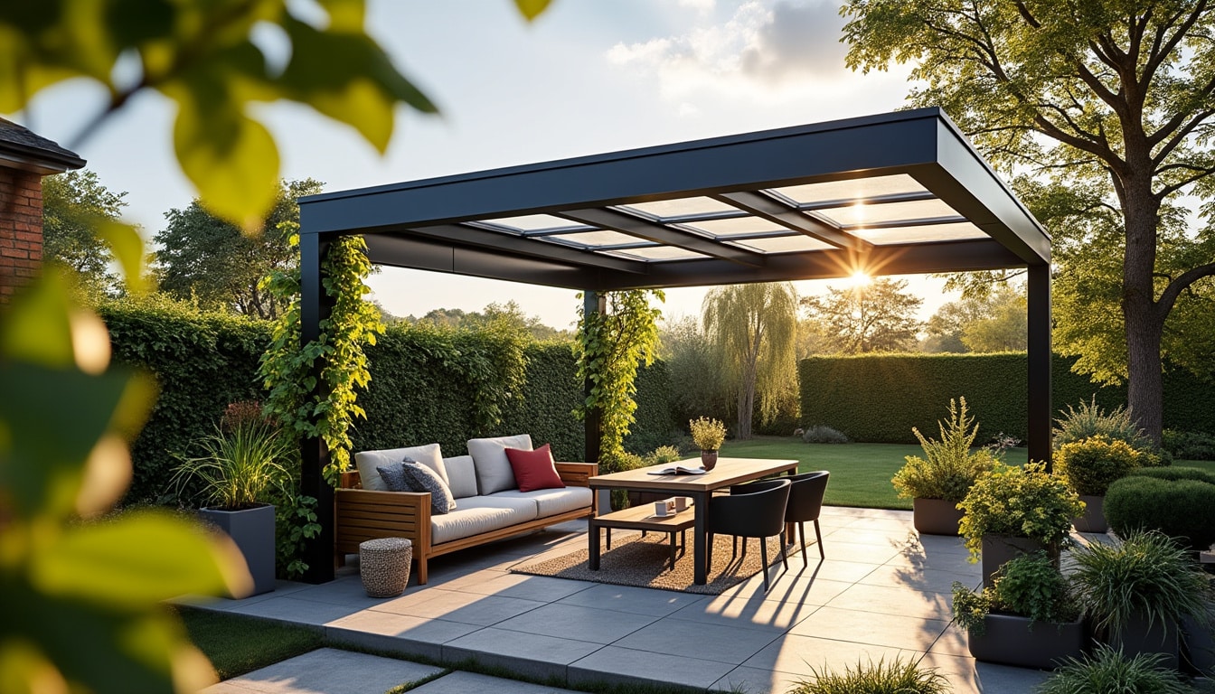 Illustration: Comprendre la pergola avec toit transparent : définition et spécificités