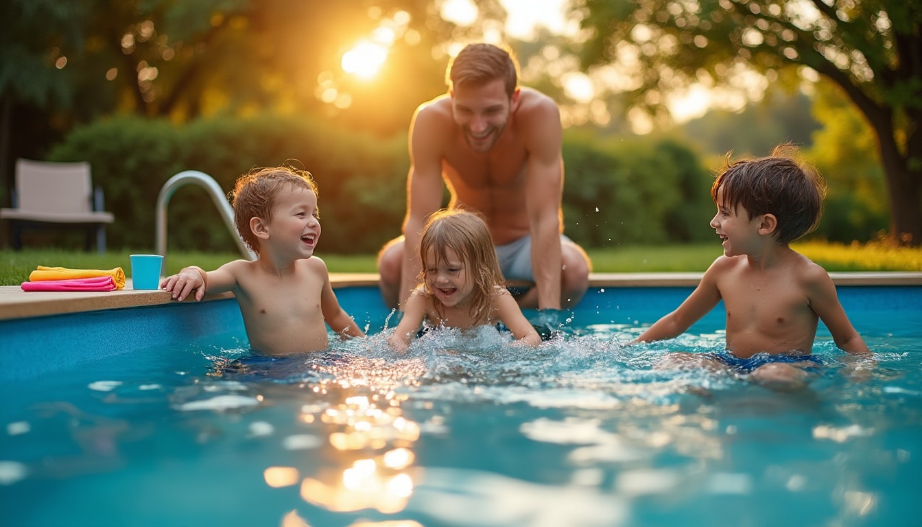 Illustration: Pourquoi opter pour une piscine hors sol en résine dans votre jardin ?