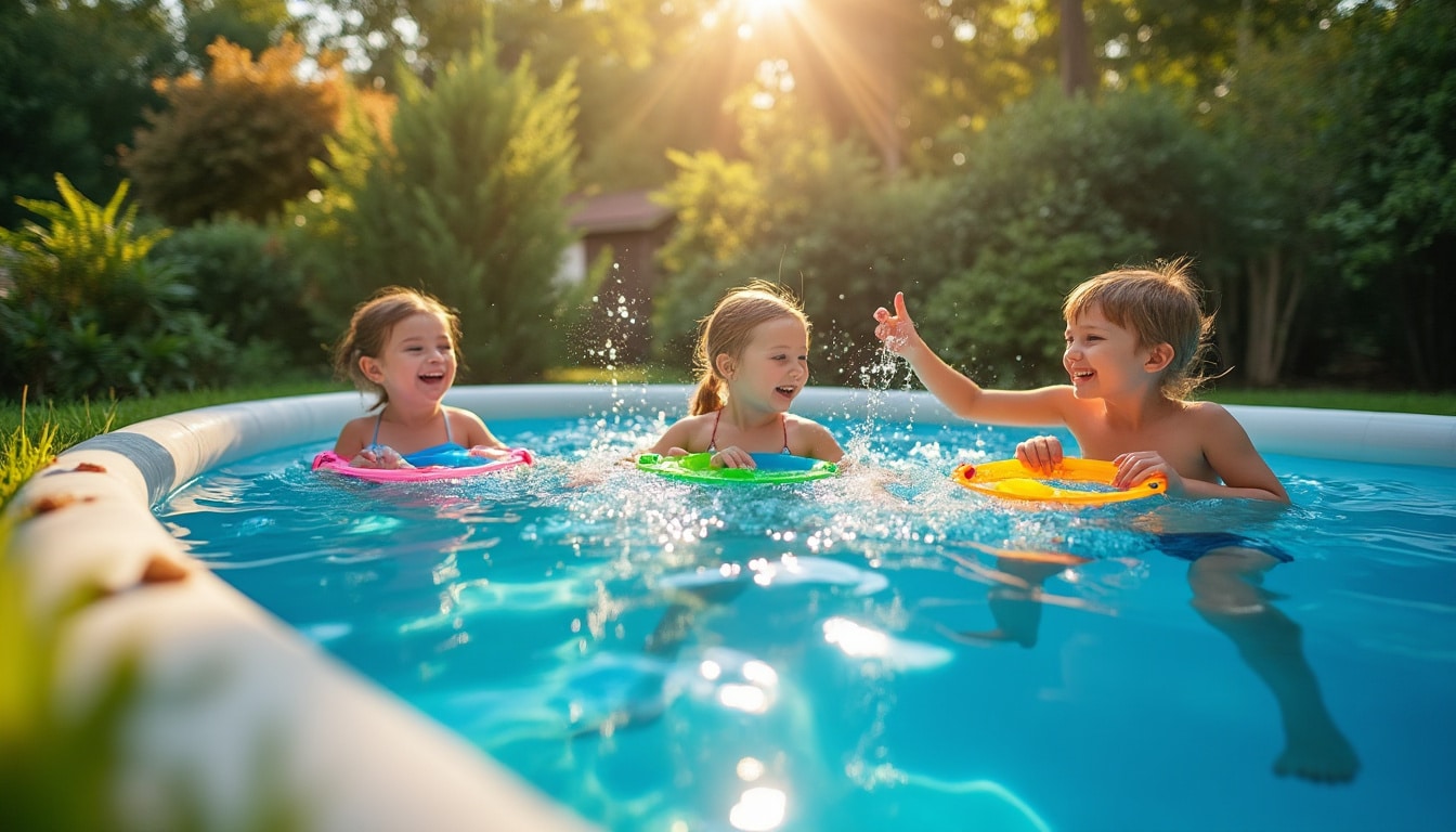 Piscine hors sol en résine : robustesse et design adaptés à votre jardin