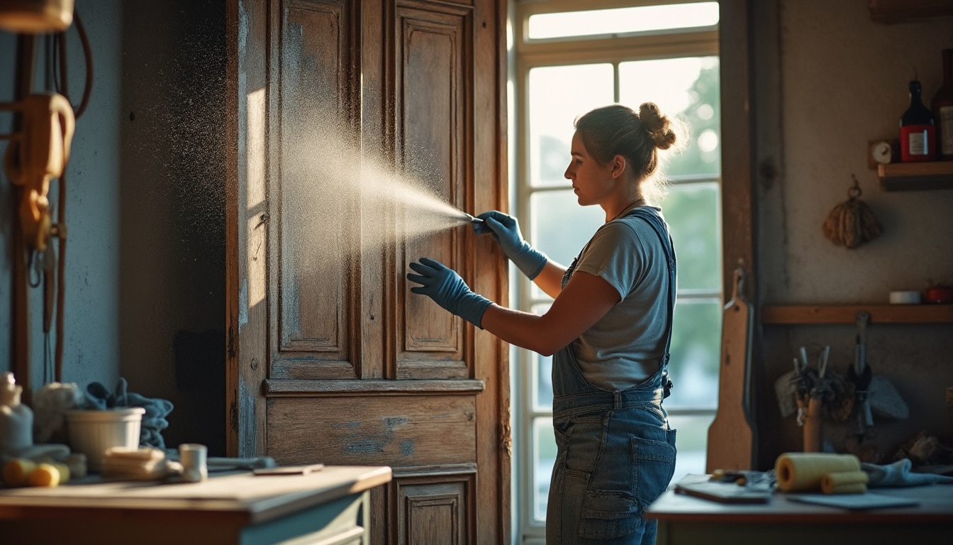 Illustration: Pourquoi il est essentiel de poncer la porte en bois avant rénovation