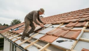 Poser des tuiles sur des plaques en fibrociment